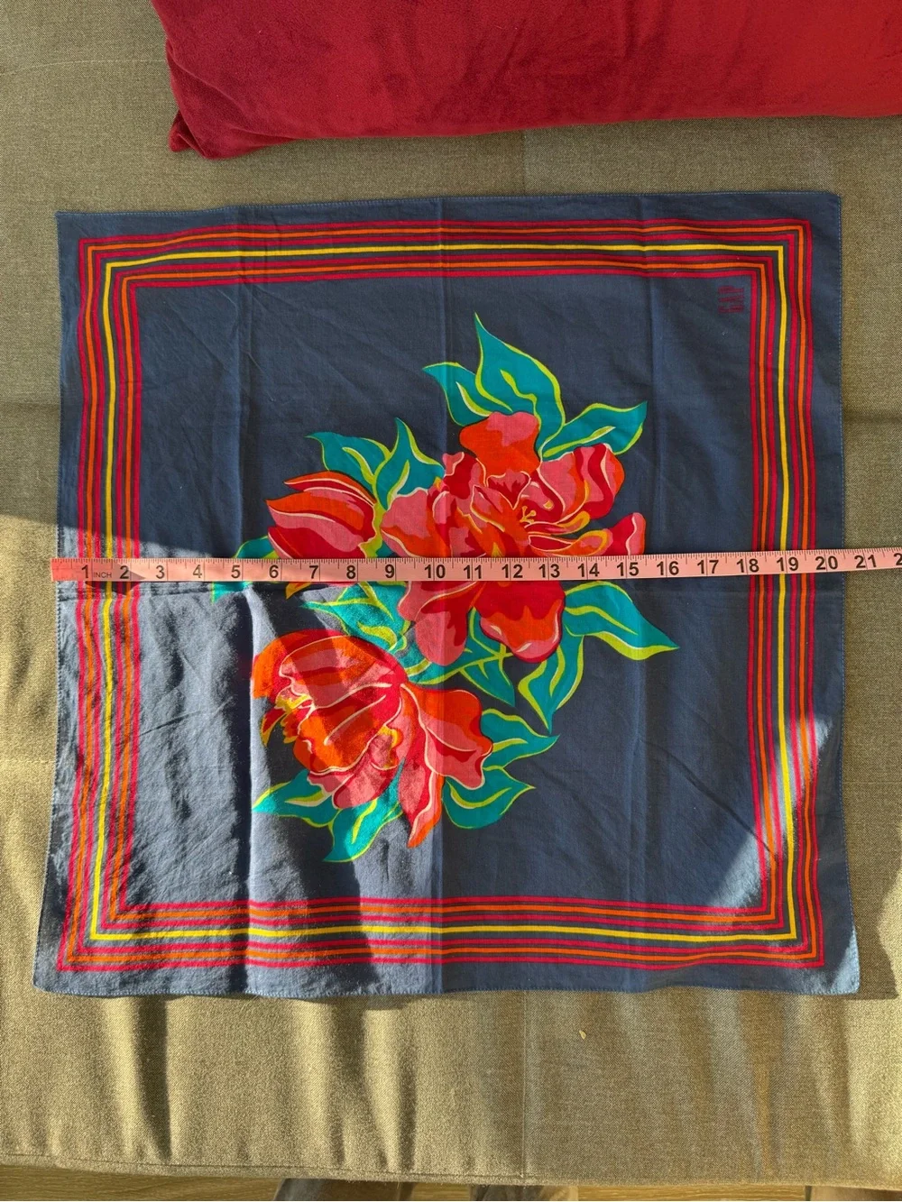 Vintage Gap Square Scarf Floral